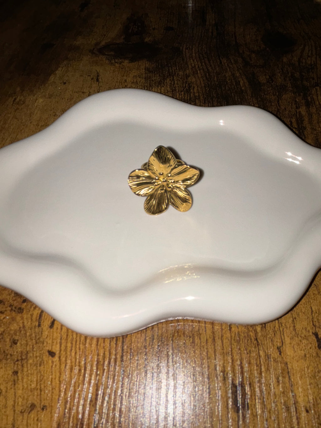 Lily Fashion Rings ~ Gold Plated Statement Ring