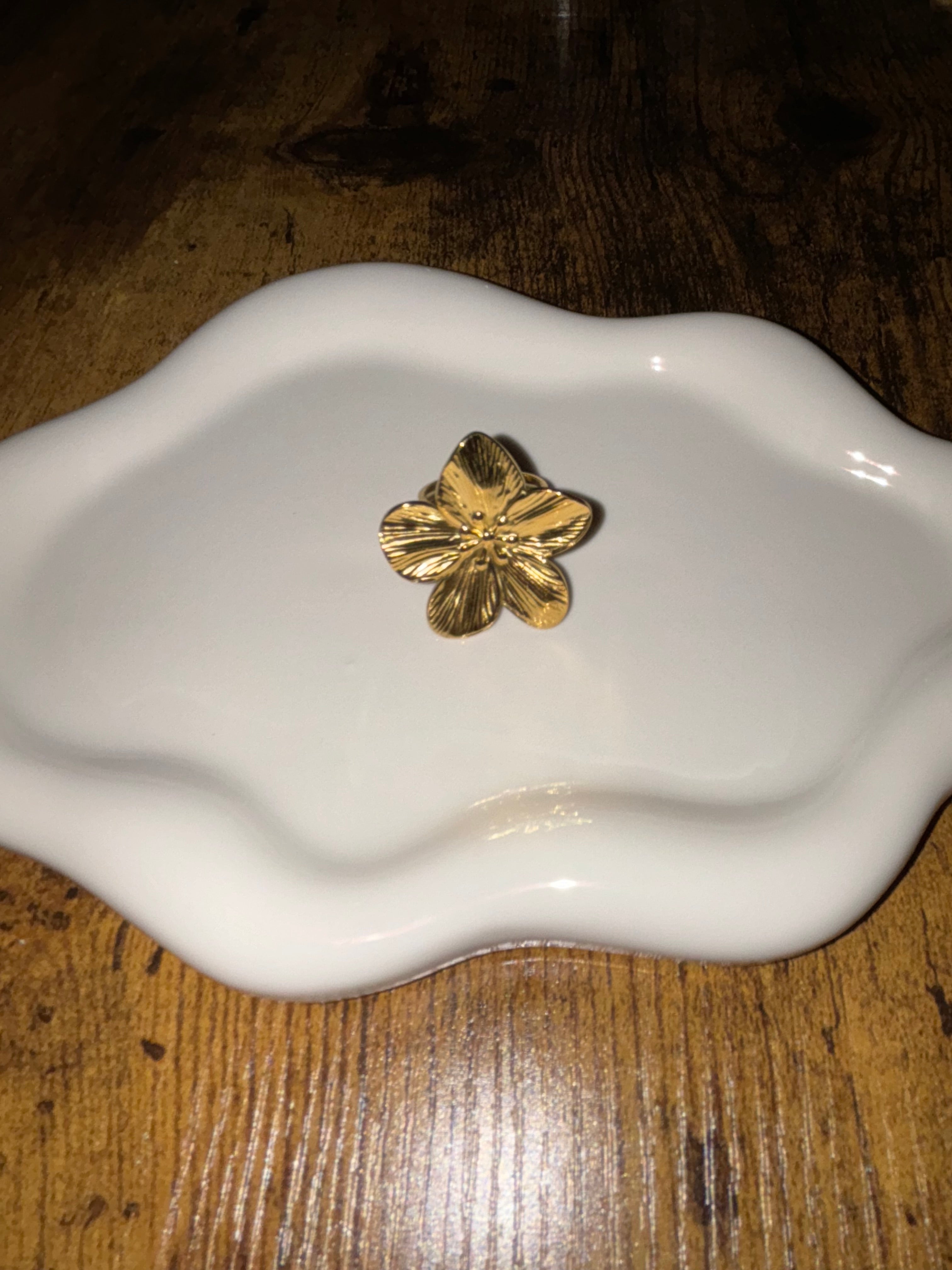 Lily Fashion Rings ~ Gold Plated Statement Ring