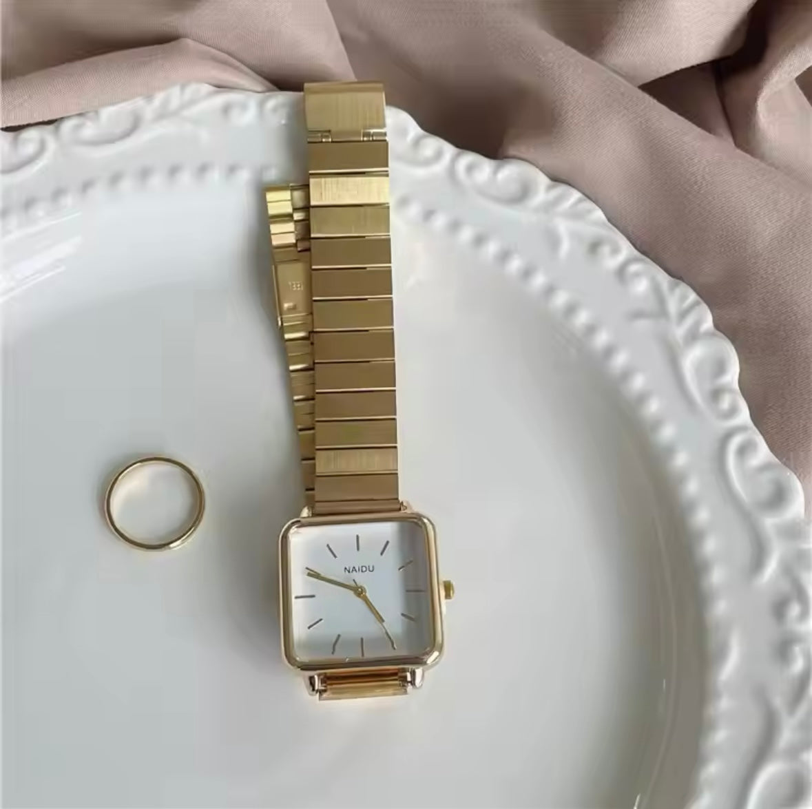 Stainless Steel Watch ~ Minimalist Luxury Gold Watch - eunoiaauras