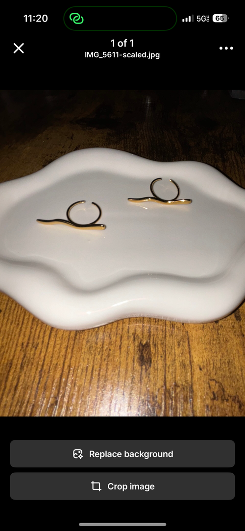 18k Gold Rings ~ Stylish Gold Plated Rings (Pair of 2)