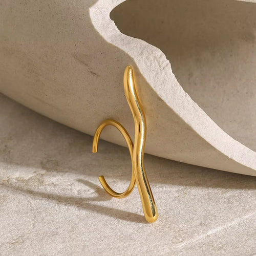 18k Gold Rings ~ Stylish Gold Plated Rings (Pair of 2)